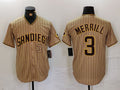 S.Diego Padres #3 Jackson Merrill Player Game Jersey Cool Base Stitched Baseball Jerseys