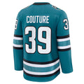 SJ.Sharks #39 Logan Couture Player Fanatics Home Premium Jersey - Teal Stitched American Hockey Jerseys