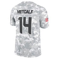 S.Seahawks #14 DK Metcalf Player Arctic Camo Salute to Service Limited Stitched American Football Jerseys