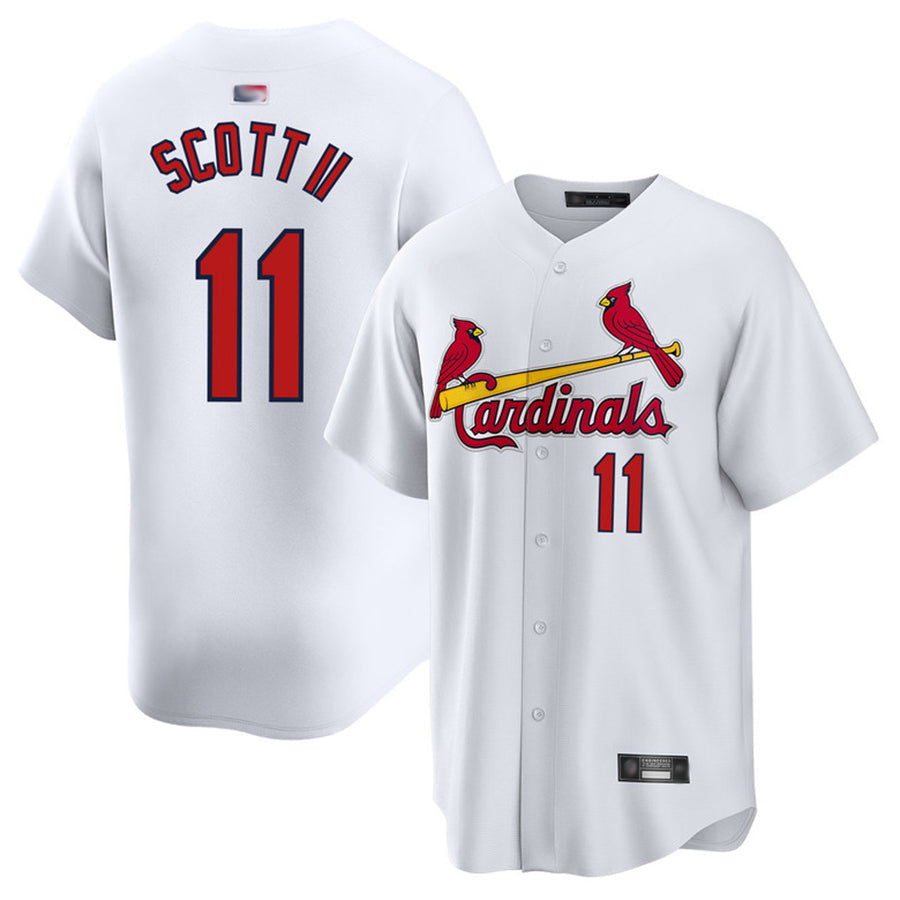 Custom #11 White STL Baseball Shirt Top