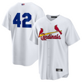 Custom #42 White Jackie Robinson Day STL Baseball Shirt Top