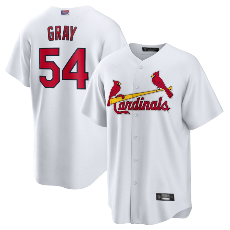 Custom #54 White STL Baseball Shirt Top
