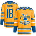 Custom #18 Yellow STL Hockey Shirt Top