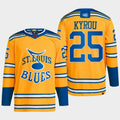 Custom #25 Yellow Retro STL Hockey Shirt Top