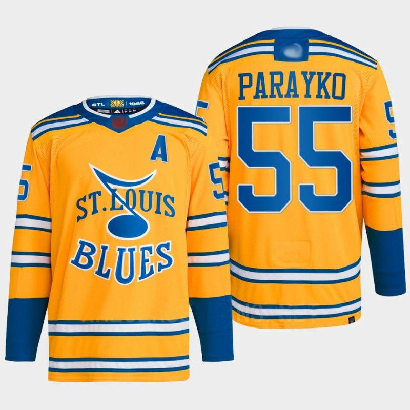 Custom #55 Yellow STL Hockey Shirt Top