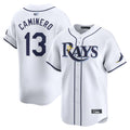 Custom #13 White TB Baseball Shirt Top