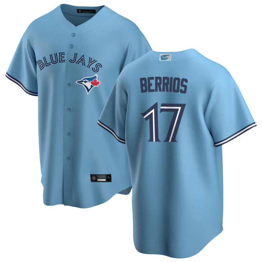 T.Blue Jays #17 Jose Berrios Player Blue Home Replica Baseball Jerseys
