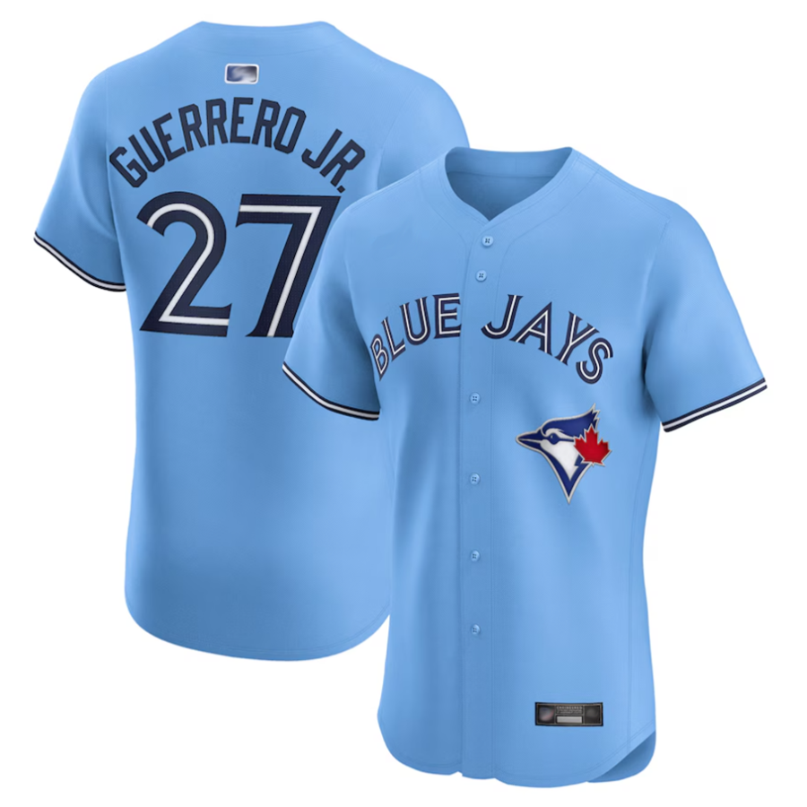 Custom #27 Powder Blue TOR Baseball Shirt Top