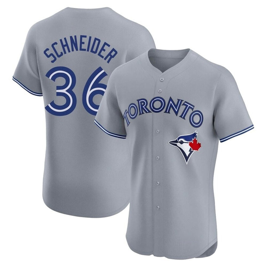 T.Blue Jays #36 Davis Schneider Player Gray Limited Elite Baseball Jerseys