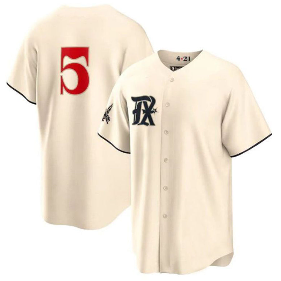 Custom #5 Cream City Connect TEX Baseball Shirt Top