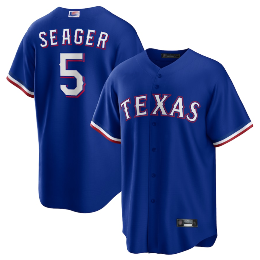 Custom #5 Royal TEX Baseball Shirt Top