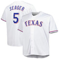Custom #5 White TEX Baseball Shirt Top
