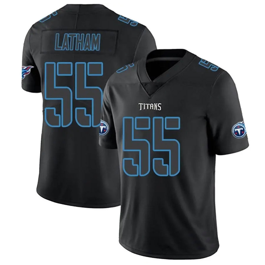 Custom #55 Black TEN Football Shirt Top