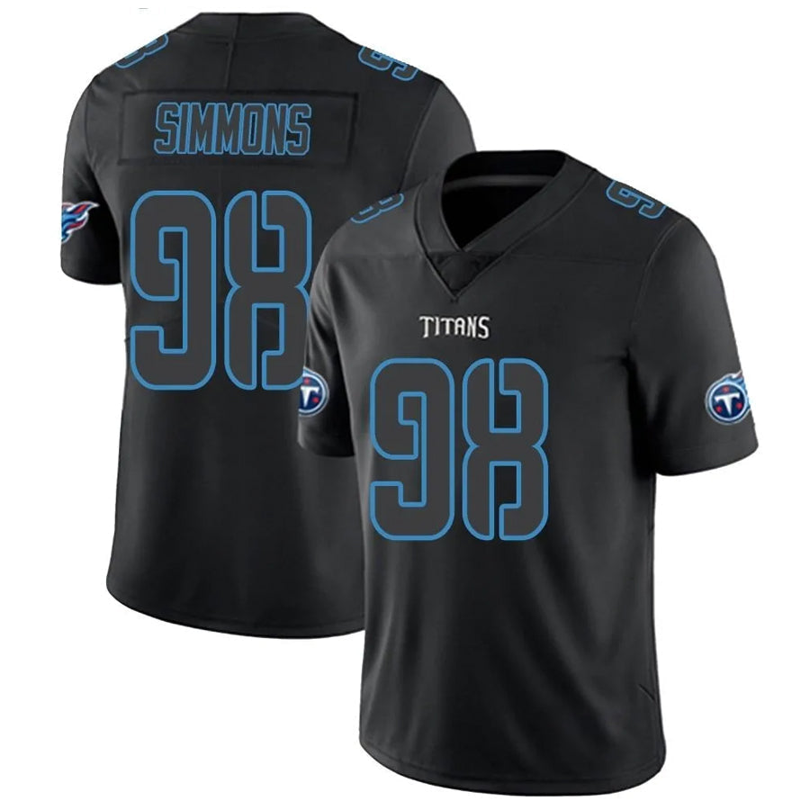 Custom #98 Light Blue TEN Football Shirt Top