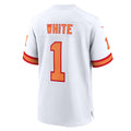 Custom #1 White TB Football Shirt Top