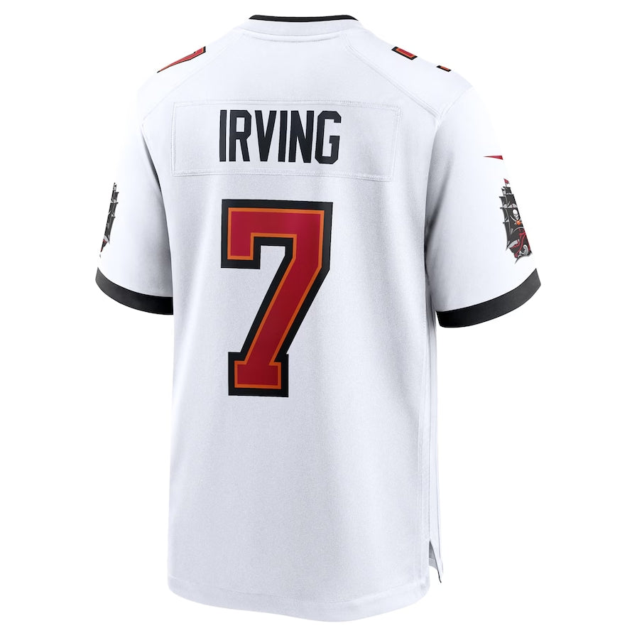 Custom #7 White TB Football Shirt Top