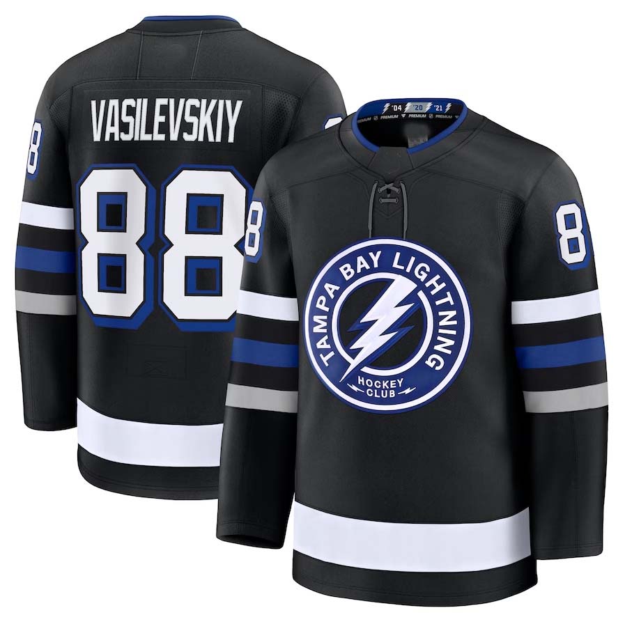 Custom #88 Black TB Hockey Shirt Top