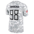 T.Titans #98 Jeffery Simmons Player Arctic Camo Salute to Service Limited Stitched American Football Jerseys