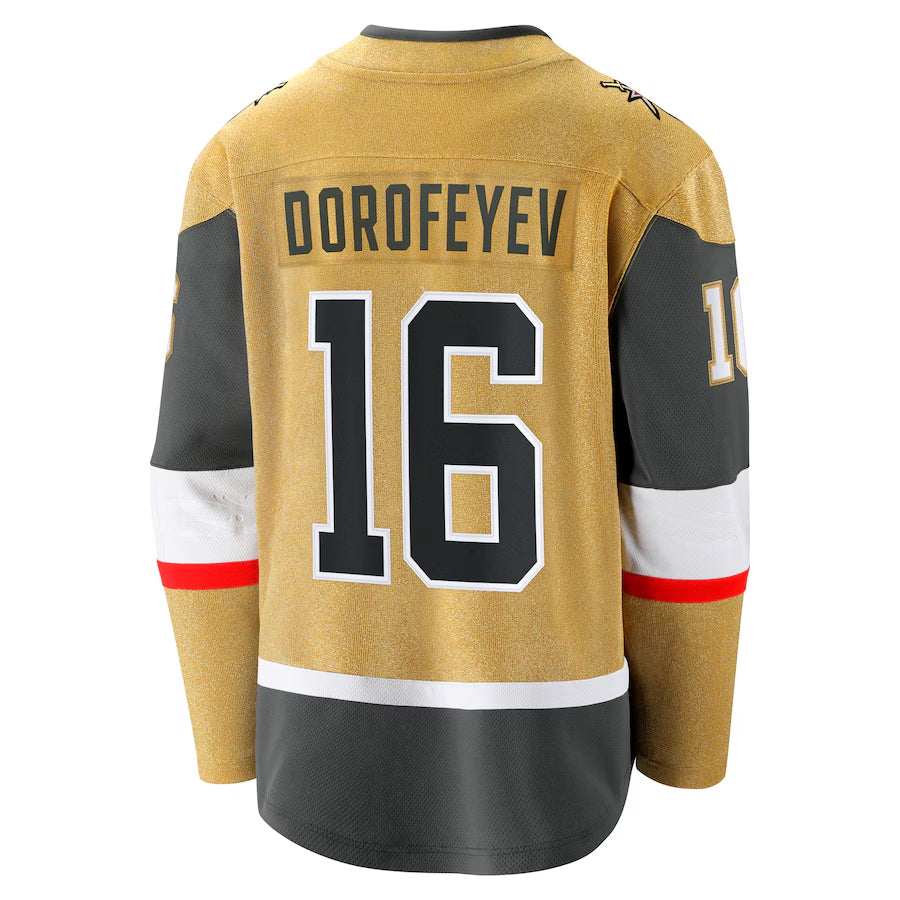 Custom #16 Gold VGK Hockey Shirt Top