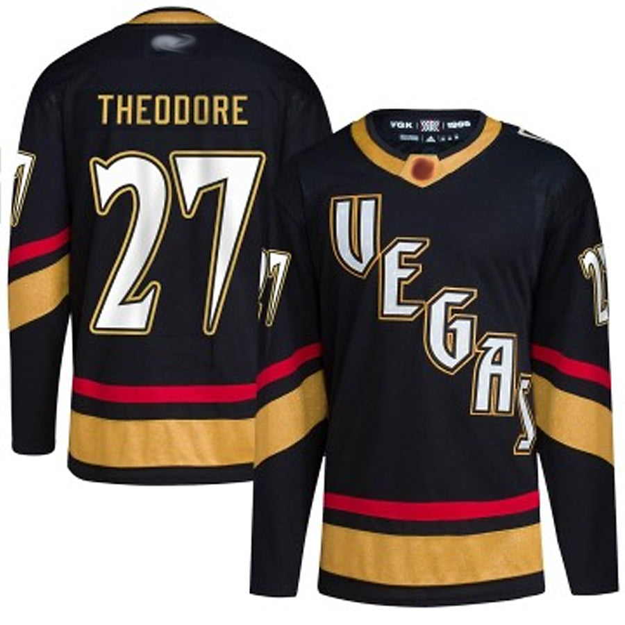Custom #27 Black VGK Hockey Shirt Top