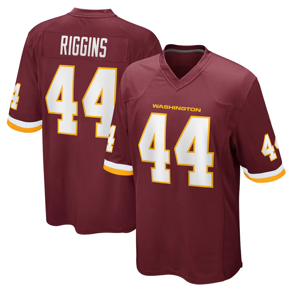 Custom #44 Burgundy WAS Football Shirt Top