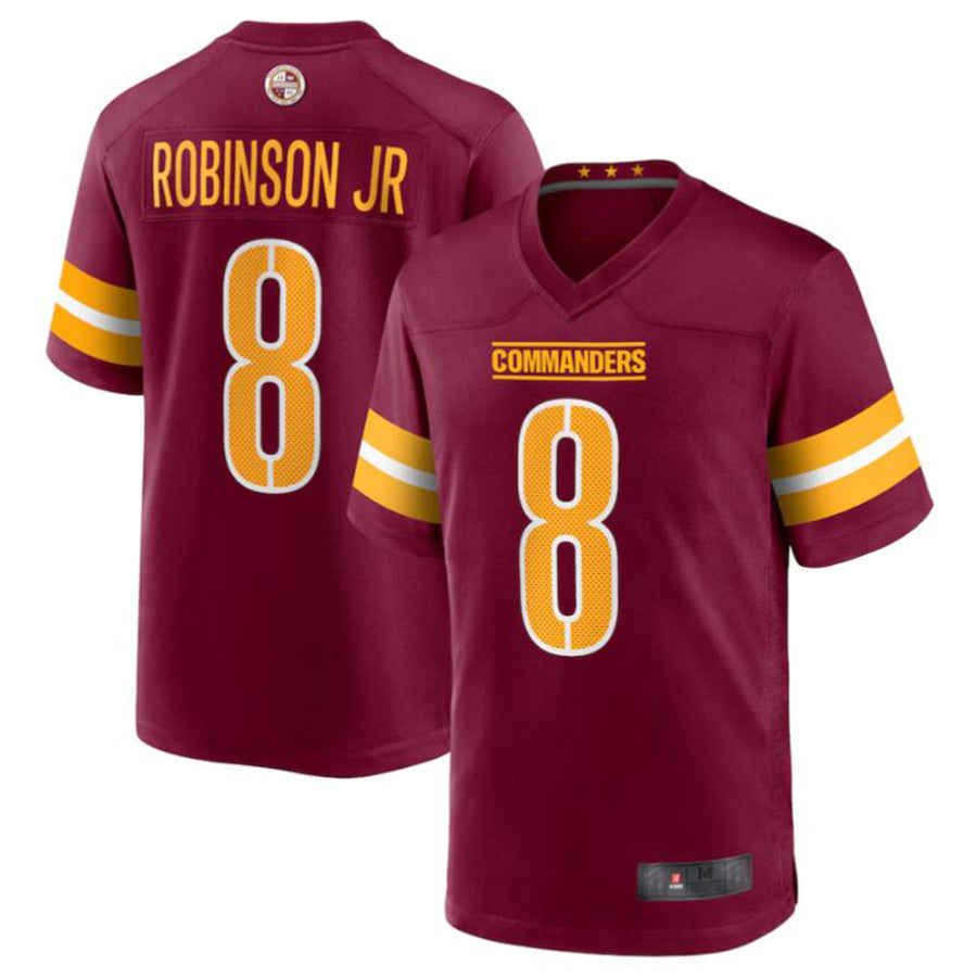Custom #8 Burgundy WAS Football Shirt Top