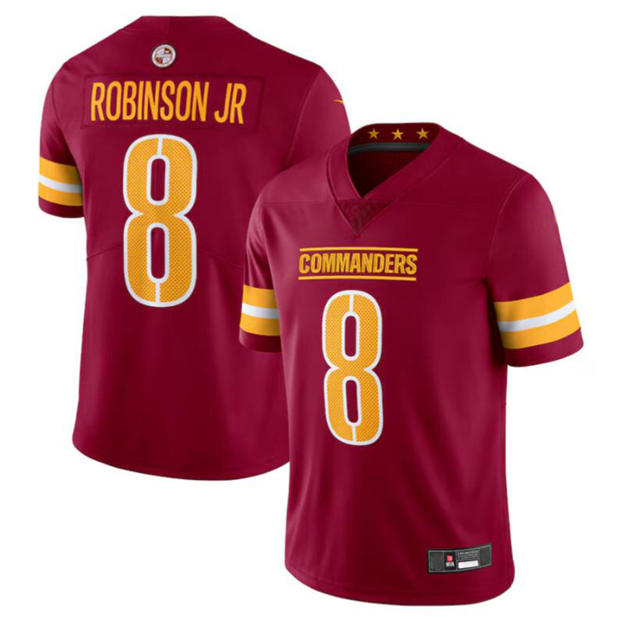 Custom #8 Burgundy WAS Football Shirt Top
