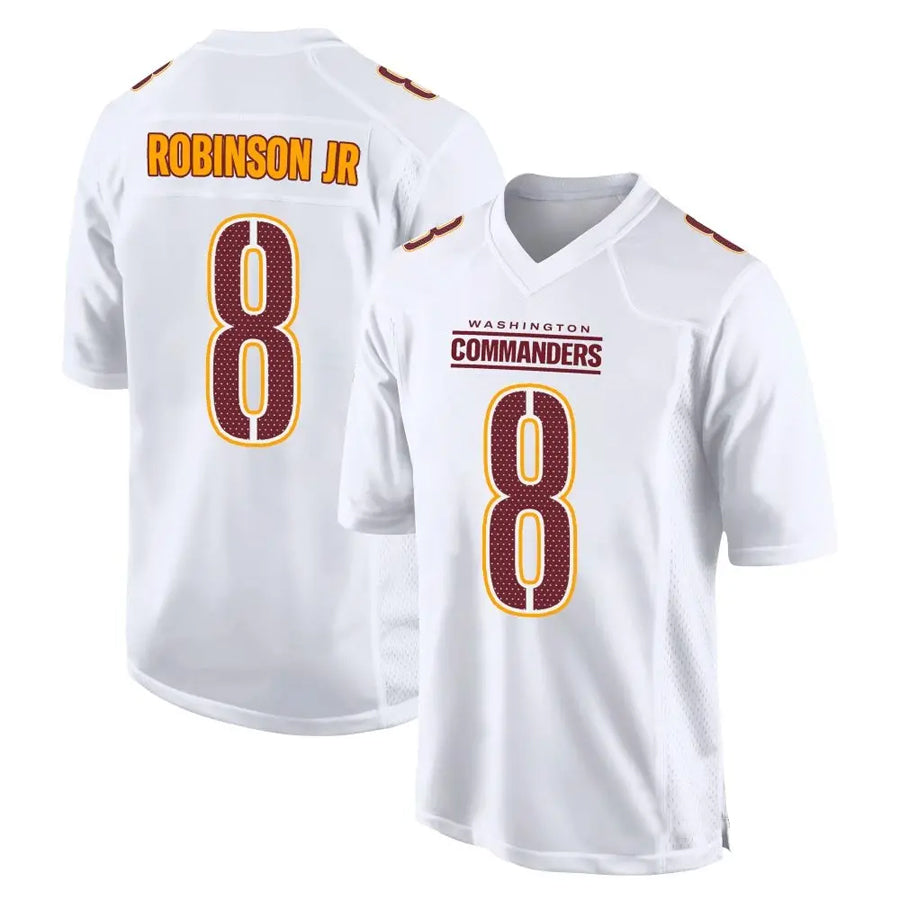 Custom #8 White WAS Football Shirt Top