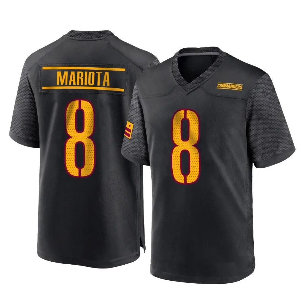 Custom #8 Black WAS Football Shirt Top