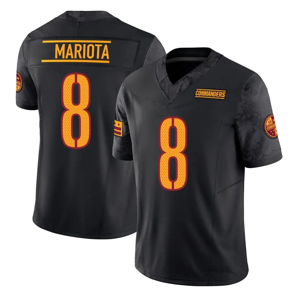 Custom #8 Black WAS Football Shirt Top