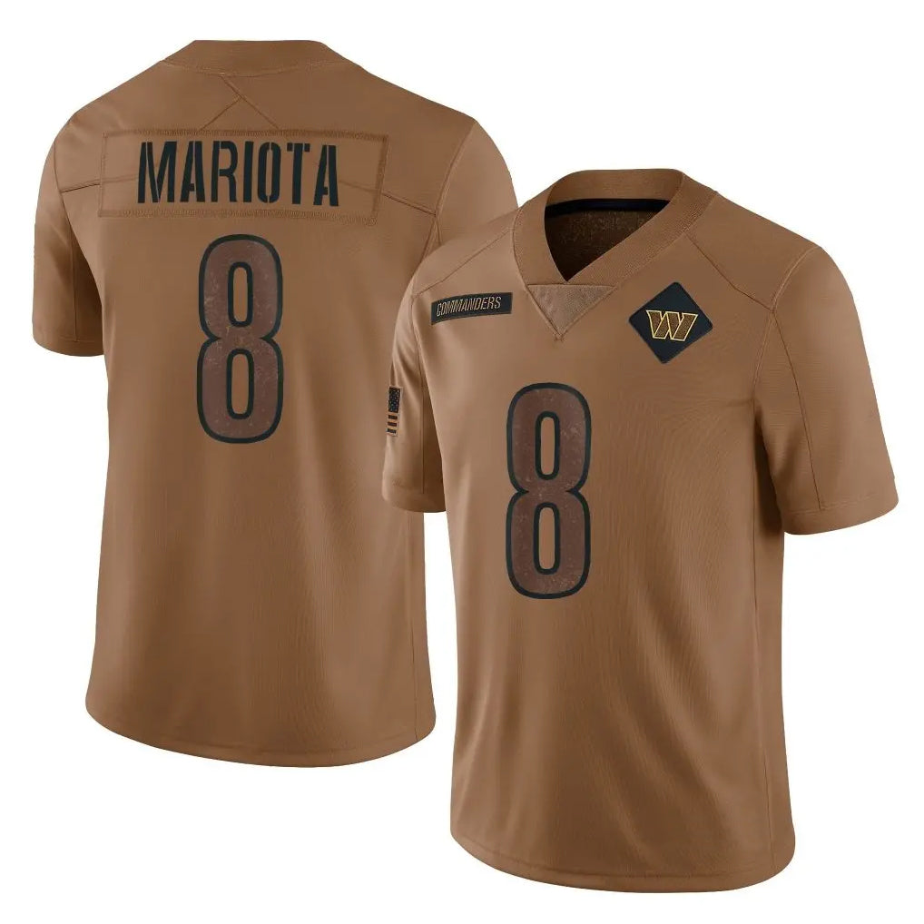 Custom #8 Brown WAS Football Shirt Top