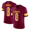 Custom #8 Burgundy WAS Football Shirt Top