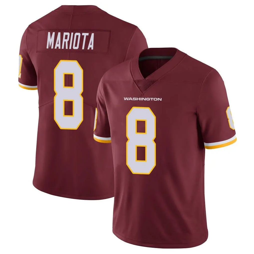 Custom #8 Burgundy WAS Football Shirt Top