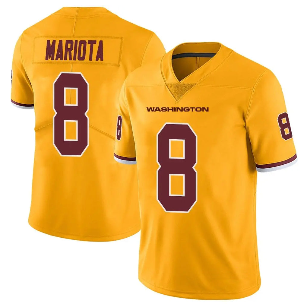 Custom #8 Gold WAS Football Shirt Top