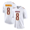 Custom #8 White WAS Football Shirt Top