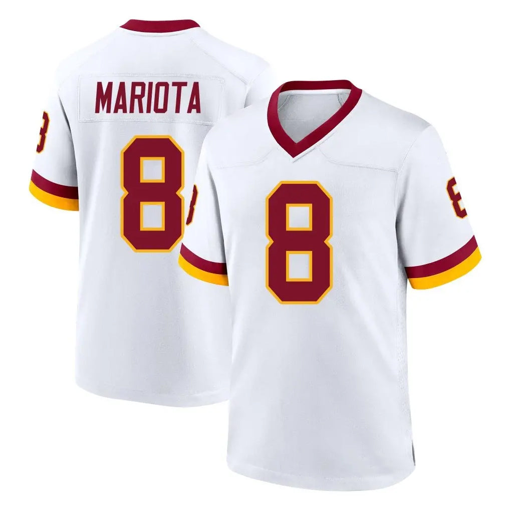 Custom #8 White WAS Football Shirt Top