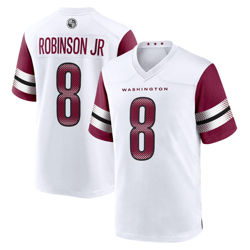 Custom #8 White WAS Football Shirt Top