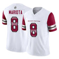 Custom #8 White WAS Football Shirt Top