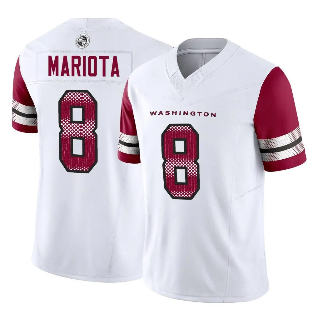 Custom #8 White WAS Football Shirt Top