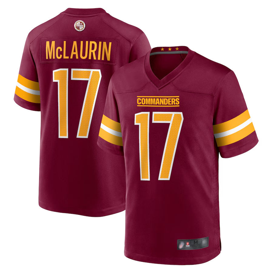 Custom #17 Burgundy WAS Football Shirt Top