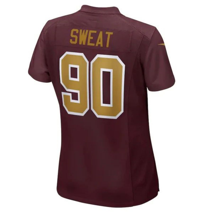 Custom #90 Burgundy WAS Football Shirt Top