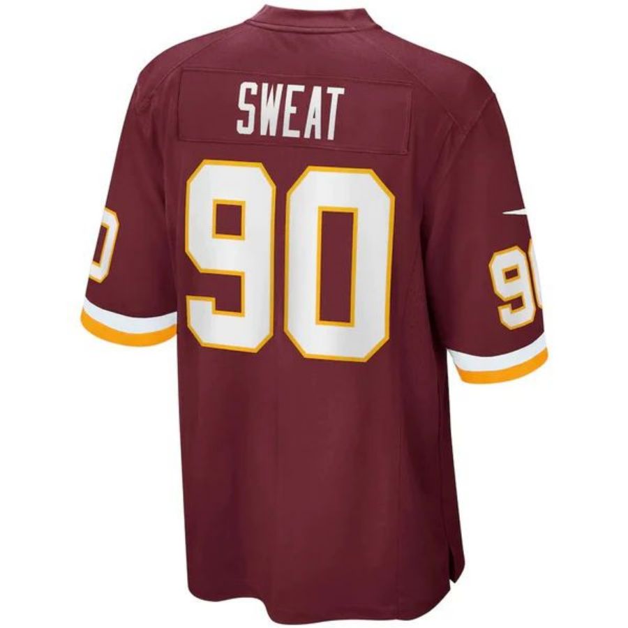 Custom #90 Burgundy WAS Football Shirt Top