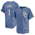 Custom #1 Blue City Connect WSH Baseball Shirt Top