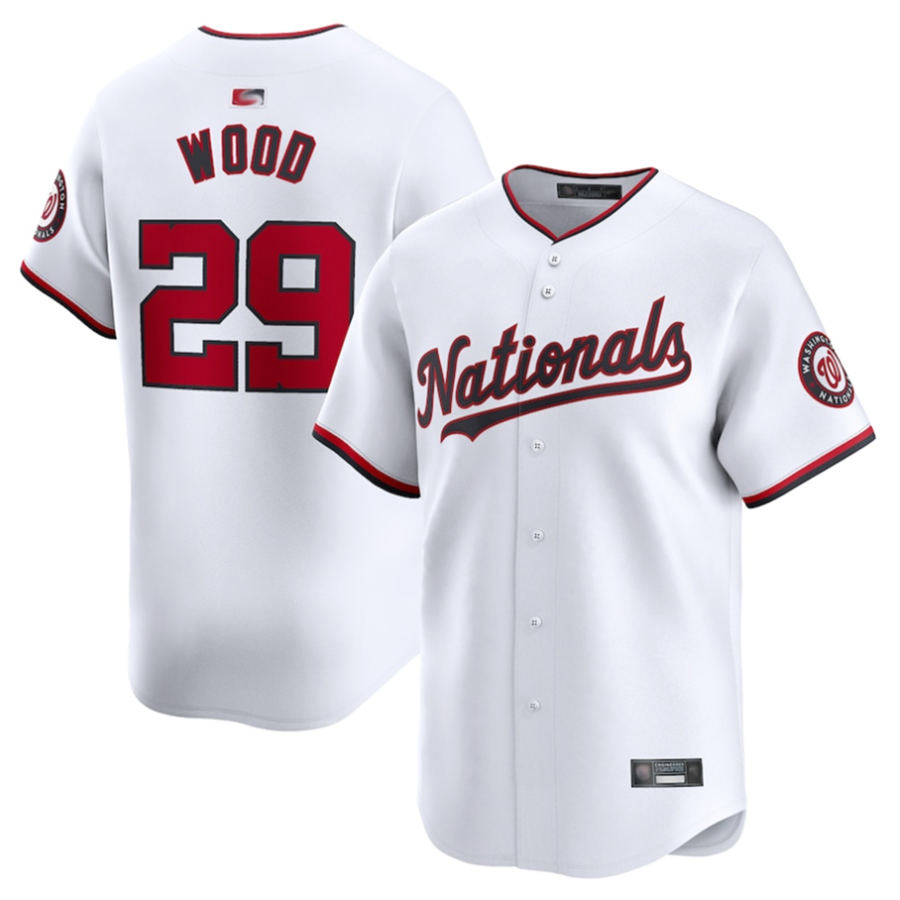 Custom #29 White WSH Baseball Shirt Top
