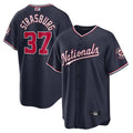 Custom #37 Navy WSH Baseball Shirt Top