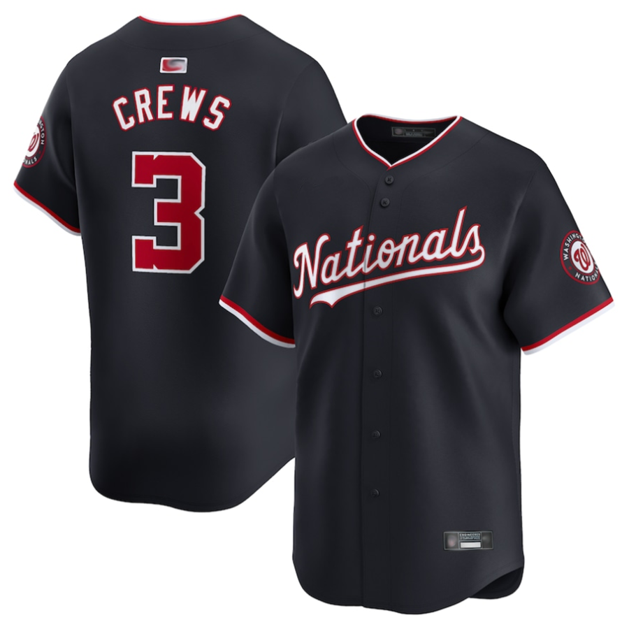 Custom #3 Navy WSH Baseball Shirt Top