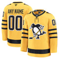 Custom Pittsburgh Penguins Alternate Premium Player Jersey - Gold