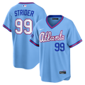 Spencer Strider Atlanta Braves 2026 City Connect Stadium Jersey - Powder Blue